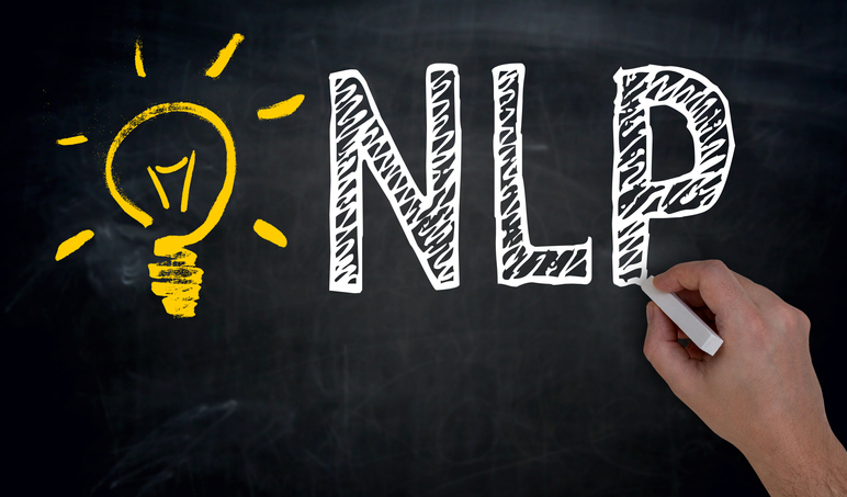 NLP is written by hand on blackboard